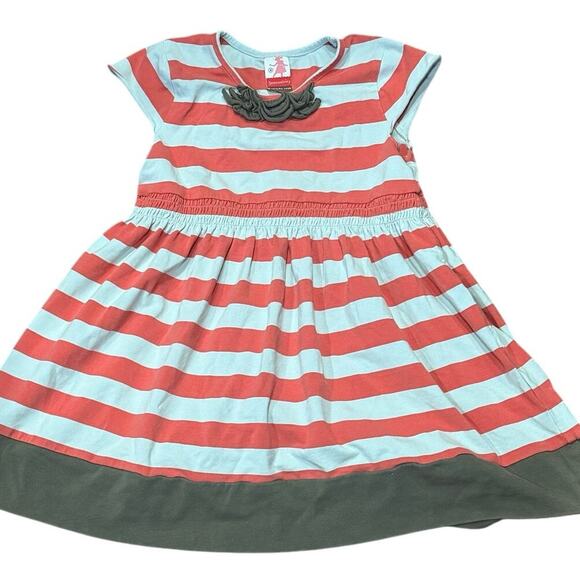 Matilda Jane Serendipity Peppermint Lap Dress Size 4 Red Stripe Ruffle Hem - Picture 6 of 7